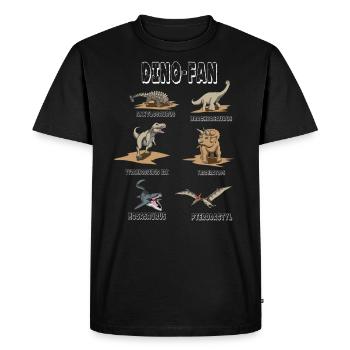 Dino amis dinosaures fans de tyrannosaure motif - T-shirt Premium bio Homme - noir - Devant - Nico (187cm)