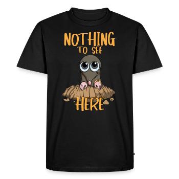 Nothing to see Here Taupes collines animaux - T-shirt Premium bio Homme - noir - Devant - Nico (187cm)