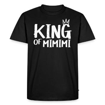 King of Mimimi Statment Crown Sarcastic King - Men's Premium Organic T-Shirt - black - Front - Nico (187cm)