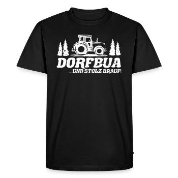 Dorfbua & Stolz drauf Dorfkinder Traktor Bayern - T-shirt Premium bio Homme - noir - Devant - Nico (187cm)