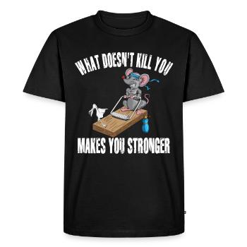 Entraînement amusant de souris Mousetrap Fitness Workout - T-shirt Premium bio Homme - noir - Devant - Nico (187cm)