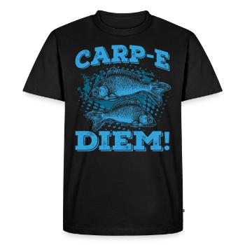 Carp-e Diem Aquarist Koi Fish Lover Aquarium - Men's Premium Organic T-Shirt - black - Front - Nico (187cm)