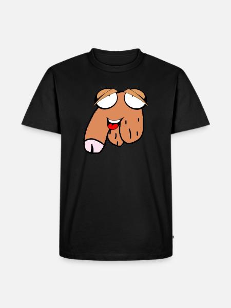Funny pik ansigt gave pik ansigt - Herre Premium økologisk T-shirt - sort