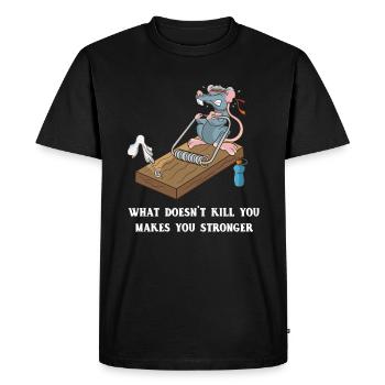Entraînement amusant de souris Mousetrap Fitness Workout - T-shirt Premium bio Homme - noir - Devant - Nico (187cm)
