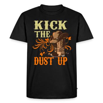 Western Kick The Dust Up Cowboy Hat Cowboy Bottes - T-shirt Premium bio Homme - noir - Devant - Nico (187cm)