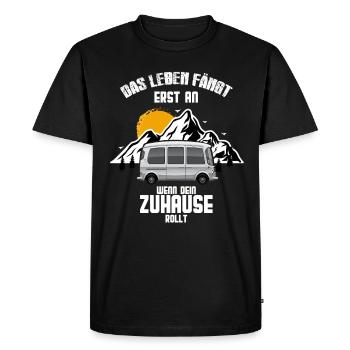 Caravan Motorhome Camping Friends Camper Fans - Men's Premium Organic T-Shirt - black - Front - Nico (187cm)