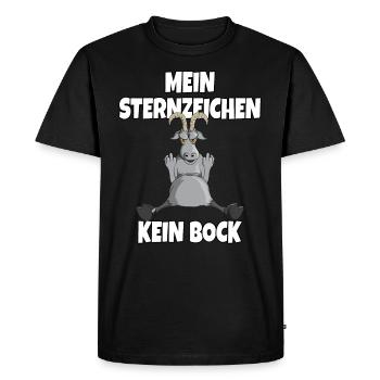 Le signe du zodiaque n’a pas de chèvre grosse paresseuse Capricorne - T-shirt Premium bio Homme - noir - Devant - Nico (187cm)