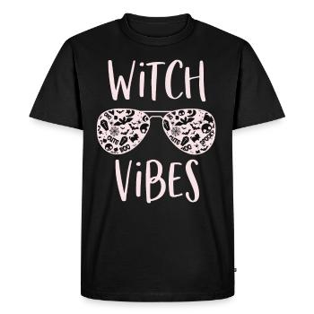 Witch Vibes Cute Funny Mystical Spooky Halloween - Men's Premium Organic T-Shirt - black - Front - Nico (187cm)
