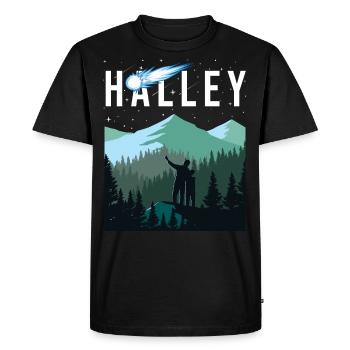 La comète de Halley Ciel nocturne Espace du système solaire - T-shirt Premium bio Homme - noir - Devant - Nico (187cm)