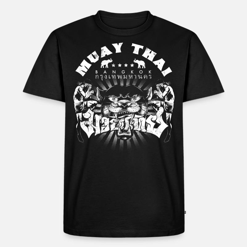 Muay Thai Boxing - Männer Premium Bio T-Shirt - Schwarz