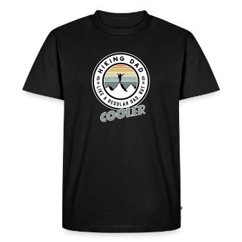 Randonneur Papa - T-shirt Premium bio Homme - noir - Devant - Nico (187cm)