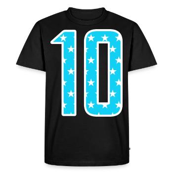 10 numéros de maillot numéro équipe - T-shirt Premium bio Homme - noir - Devant - Nico (187cm)