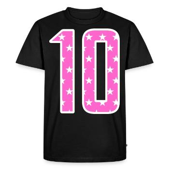 Ten number jersey number crew - Men's Premium Organic T-Shirt - black - Front - Nico (187cm)