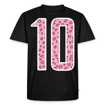 Ten number jersey number crew - Men's Premium Organic T-Shirt - black - Front - Nico (187cm)