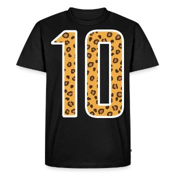 Ten number jersey number crew - Men's Premium Organic T-Shirt - black - Front - Nico (187cm)