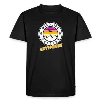 Aventure en plein air pour la faune - T-shirt Premium bio Homme - noir - Devant - Nico (187cm)