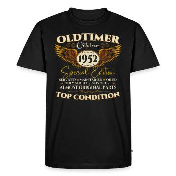 Oldtimer October 1952 70th birthday gift - Men's Premium Organic T-Shirt - black - Front - Nico (187cm)