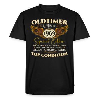 Oldtimer October 1969 53rd birthday gift - Men's Premium Organic T-Shirt - black - Front - Nico (187cm)