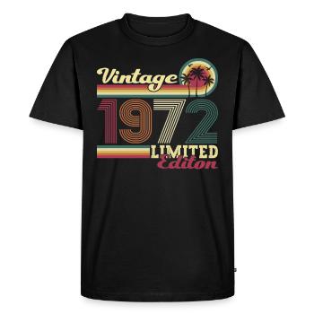 Original vintage 1972 50th birthday gift - Men's Premium Organic T-Shirt - black - Front - Nico (187cm)