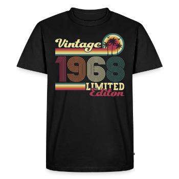 Original vintage 1968 54th birthday gift - Men's Premium Organic T-Shirt - black - Front - Nico (187cm)