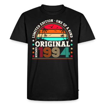 Original novembre 1994 Cadeau du 28e anniversaire - T-shirt Premium bio Homme - noir - Devant - Nico (187cm)