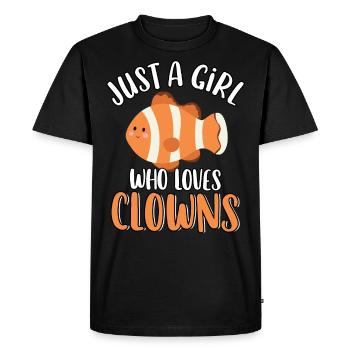 Juste une fille qui aime le poisson-clown Mignon Eau salée - T-shirt Premium bio Homme - noir - Devant - Nico (187cm)