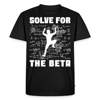 Solve The Beta Funny Rock Climbing Bouldering - Men's Premium Organic T-Shirt - black - Front - Nico (187cm)