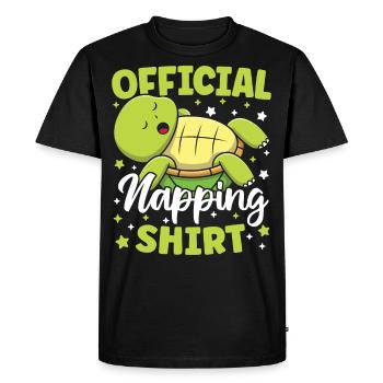 Chemise officielle de sieste mignon Kawaii Sleeping - T-shirt Premium bio Homme - noir - Devant - Nico (187cm)