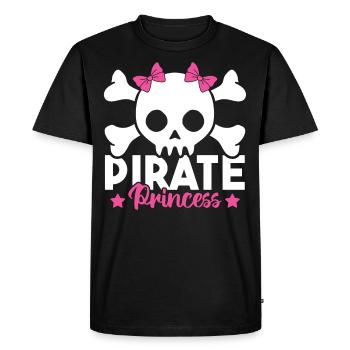 Cute Pirate Princess Pink Pirate Skull and - Men's Premium Organic T-Shirt - black - Front - Nico (187cm)