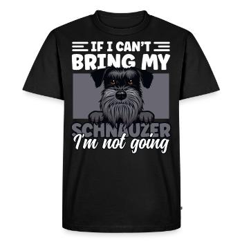 Schnauzer Papa Chien Amoureux Schnauzer Chien Père Chien - T-shirt Premium bio Homme - noir - Devant - Nico (187cm)