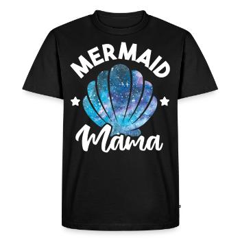 Mermaid Mama Seashell Matching Mermaid Squad - Men's Premium Organic T-Shirt - black - Front - Nico (187cm)
