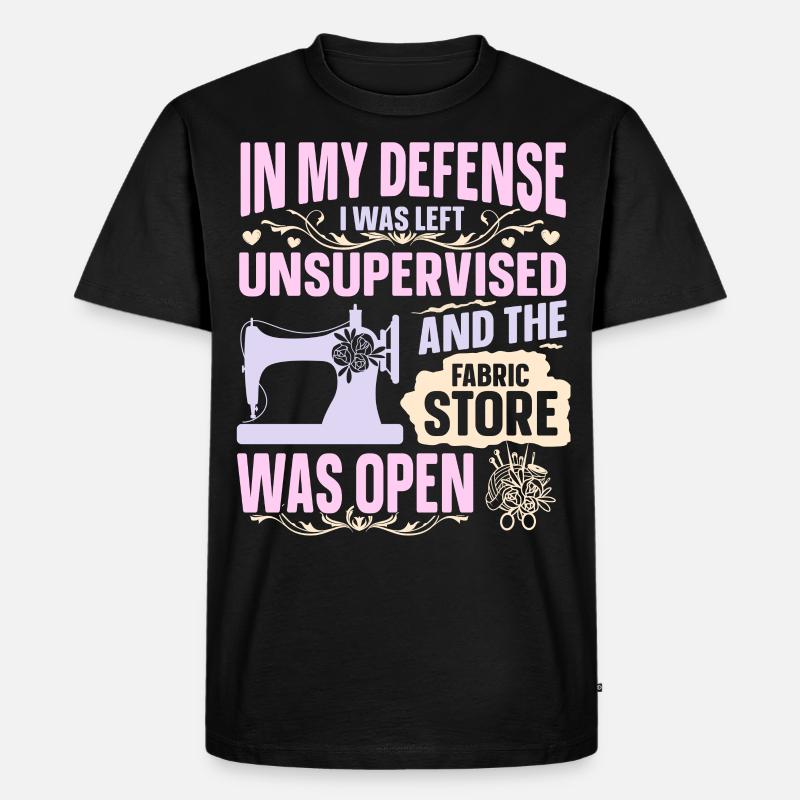 Nähen - Männer Premium Bio T-Shirt - Schwarz