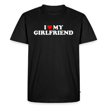 J’aime ma petite amie - Ich Liebe Meine Freundin - T-shirt Premium bio Homme - noir - Devant - Nico (187cm)