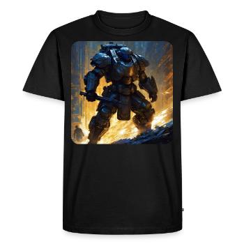 Dark Cyborg Android Warrior - T-shirt Premium bio Homme - noir - Devant - Nico (187cm)