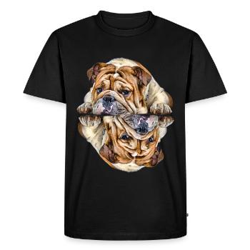 Dictons de chien Chien Chiens Bouledogue - T-shirt Premium bio Homme - noir - Devant - Nico (187cm)