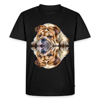 Dictons de chien Chien Chiens Bouledogue - T-shirt Premium bio Homme - noir - Devant - Nico (187cm)