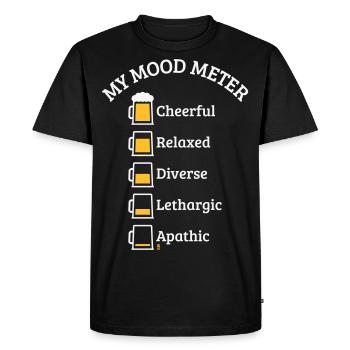 My Mood Meter (Beer Drinker / V3 / NEG) - Men's Premium Organic T-Shirt - black - Front - Nico (187cm)