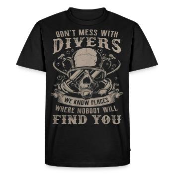 23F 0316 bk - Men's Premium Organic T-Shirt - black - Front - Nico (187cm)