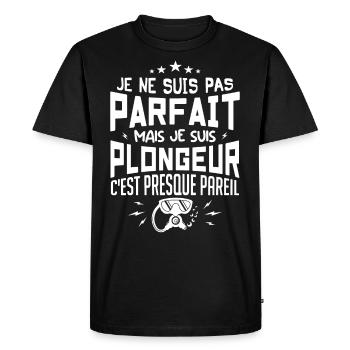 Je Suis Plongeur - Plongeur Plongée Sous-marine - T-shirt Premium bio Homme - noir - Devant - Nico (187cm)
