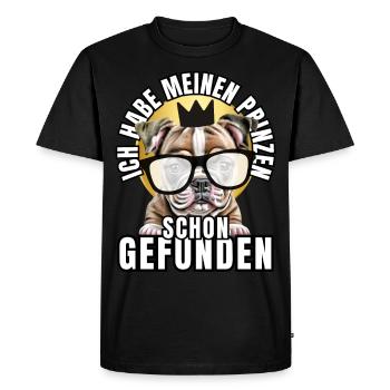 PRINCES FOUND - BULLDOG chien CHIENS - T-shirt Premium bio Homme - noir - Devant - Nico (187cm)