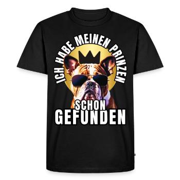 PRINCES FOUND - BULLDOG chien CHIENS - T-shirt Premium bio Homme - noir - Devant - Nico (187cm)