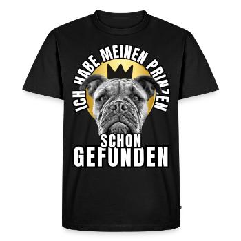PRINCES FOUND - BULLDOG chien CHIENS - T-shirt Premium bio Homme - noir - Devant - Nico (187cm)