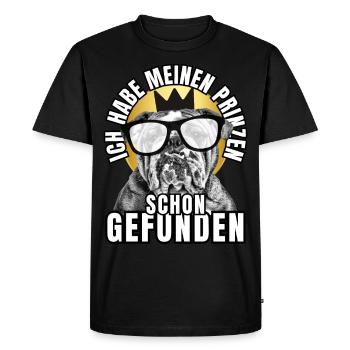 PRINCES FOUND - BULLDOG chien CHIENS - T-shirt Premium bio Homme - noir - Devant - Nico (187cm)