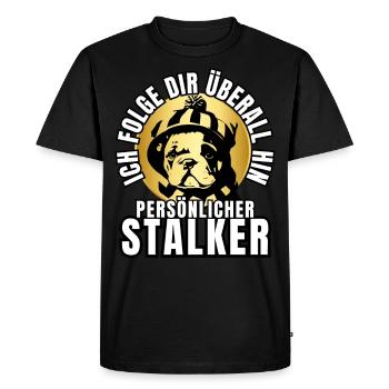CHIEN DE CHASSE PERSONNEL CHIEN BOULEDOGUE - T-shirt Premium bio Homme - noir - Devant - Nico (187cm)