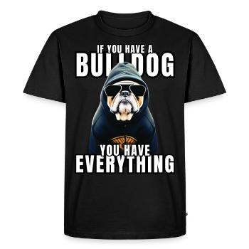SI VOUS AVEZ UN BOULEDOGUE - Bulldog Dog CHIENS - T-shirt Premium bio Homme - noir - Devant - Nico (187cm)