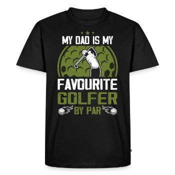 My Dad Is My Favourite Golfer By Par - T-shirt Premium bio Homme - noir - Devant - Nico (187cm)