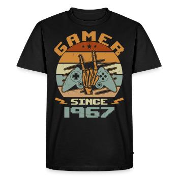 Gamer Since 1967 - Gaming Birthday Gift 1967 - Men's Premium Organic T-Shirt - black - Front - Nico (187cm)