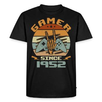 Gamer Since 1952 - Gaming Birthday Gift 1952 - Men's Premium Organic T-Shirt - black - Front - Nico (187cm)