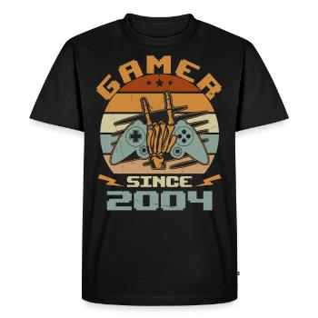 Gamer Since 2004 - Gaming Birthday Gift 2004 - Men's Premium Organic T-Shirt - black - Front - Nico (187cm)