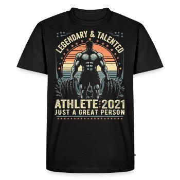 Vintage 2021 Fitness Cadeau D'anniversaire 2021 - T-shirt Premium bio Homme - noir - Devant - Nico (187cm)